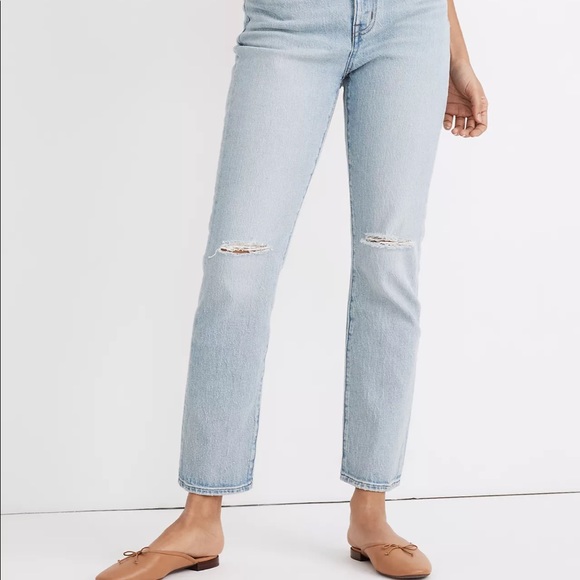 NWT Madewell High Rise Slim Crop Boyjean Dumas Ripped Wash sz 26 - Picture 3 of 10